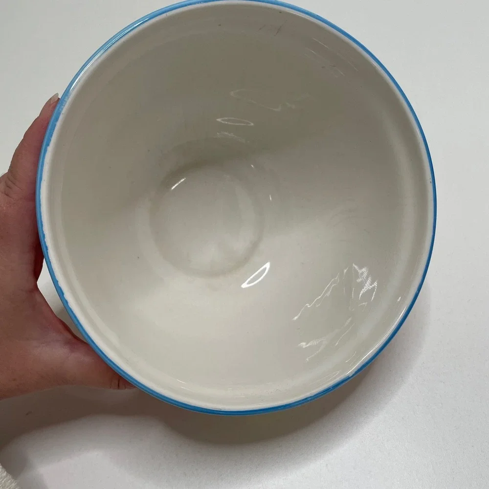 Vtg Lillian Vernon Hand Painted Lemon Ceramic Serving Mixing Bowl Replacement